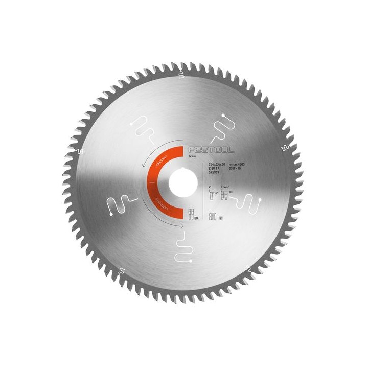 Lame de scie circulaire LAMINATE/HPL HW 254x2,4x30 TF80 L - Festool