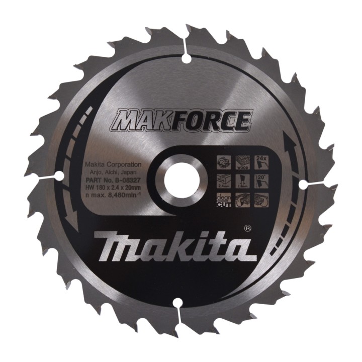 LAME CARBURE POUR LE BOIS 180/20/24T - Makita - B-08327