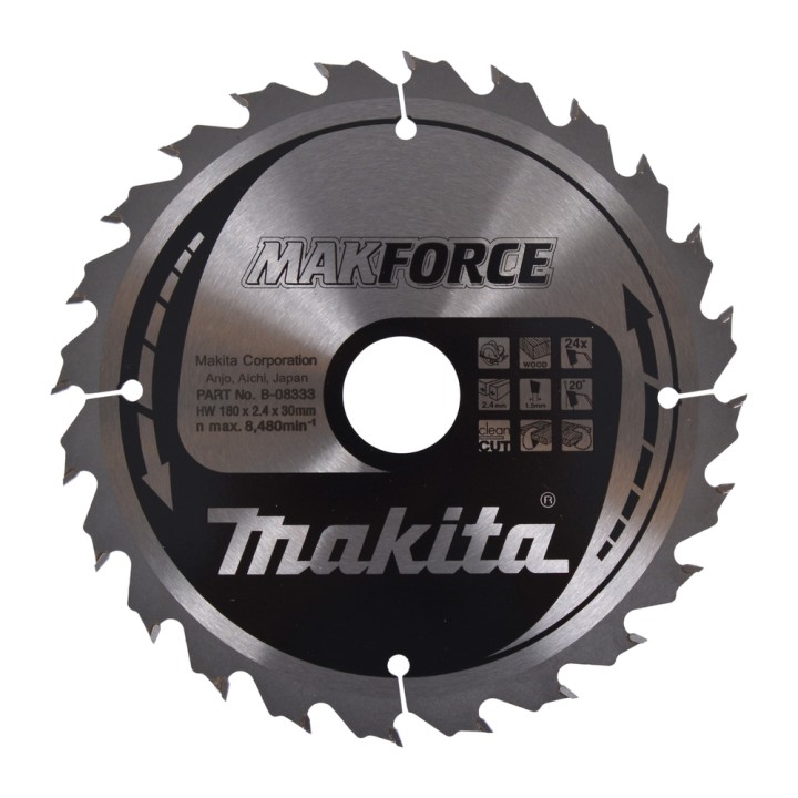 LAME CARBURE POUR LE BOIS 180/30/24T - Makita - B-08333