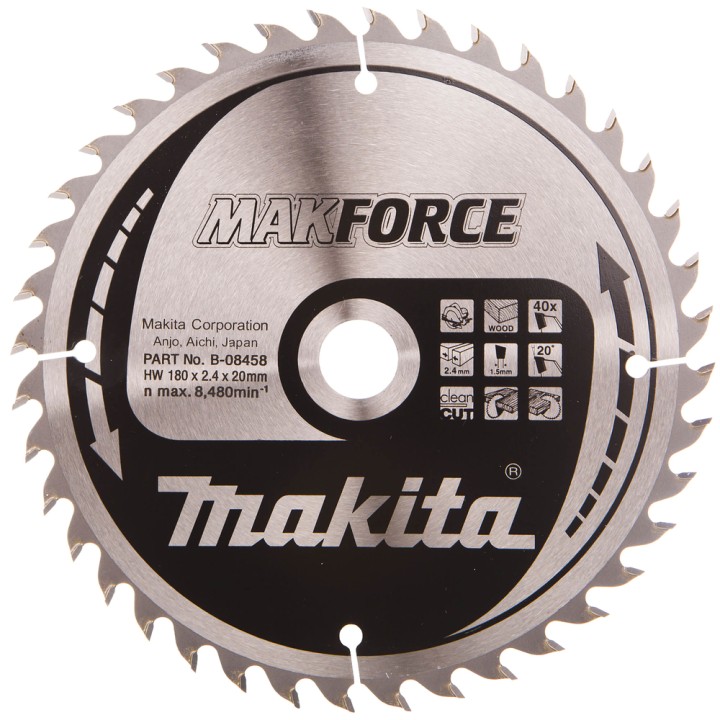 LAM TCT SPE BA 180/20/40 BOIS - Makita - B-08458