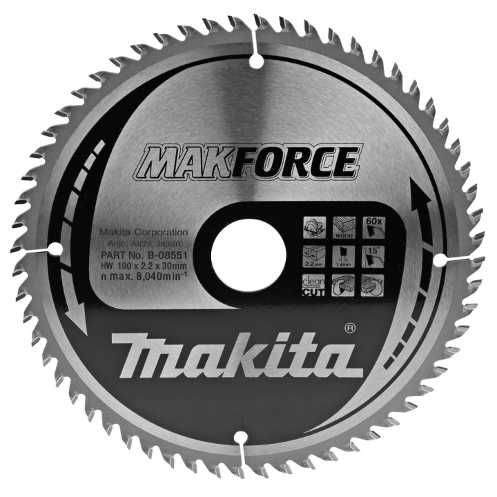 LAM TCT SPE BA 190/30/60 BOIS - Makita - B-08551