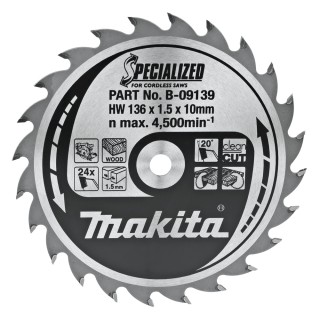 LAM TCT SPE BA 136/10/24 BOIS - Makita - B-09139