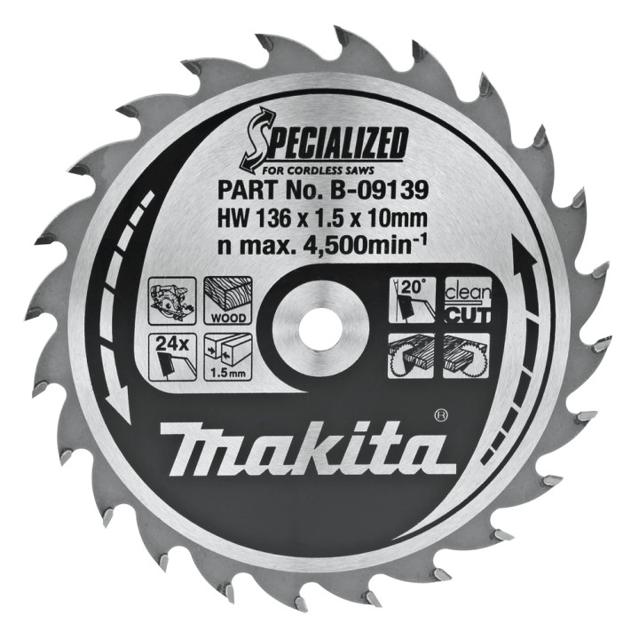 LAM TCT SPE BA 136/10/24 BOIS - Makita - B-09139