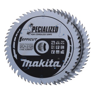 PACK 2xLAME EFFICUT 165/20/56D MULTI-BOIS - Makita - B-57336-2
