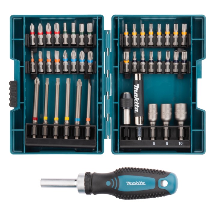 COFFRET EMBOUTS+ TOURNEVIS A CLIQUET 44PCS - Makita - E-25096