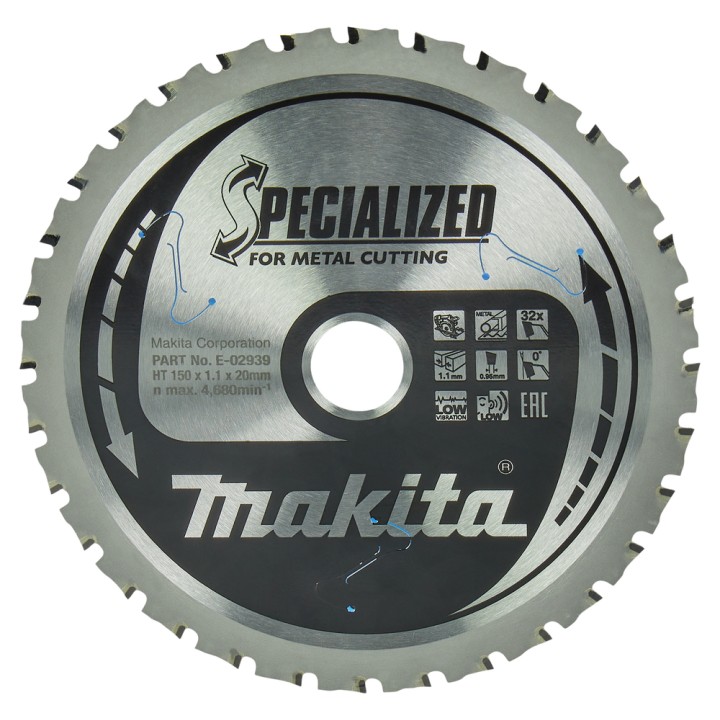 LAME CARBURE METAL SPE MET+BATT 150X20MM 32D - Makita - E-02939