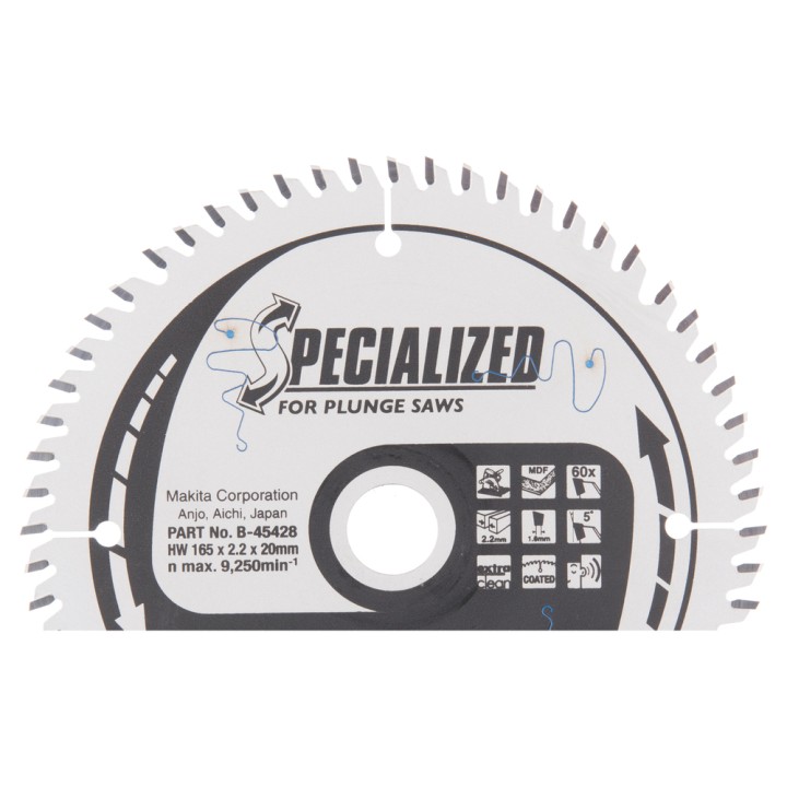 LAME MDF 165X20X60D - Makita - B-45428