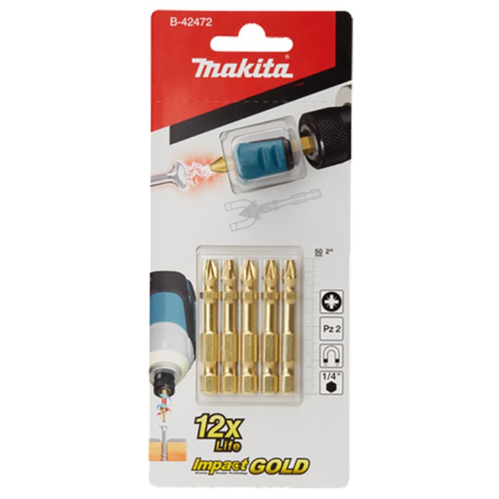 EMBOUT I-GOLD 5xPz2-50mm+MAG - Makita - B-42472