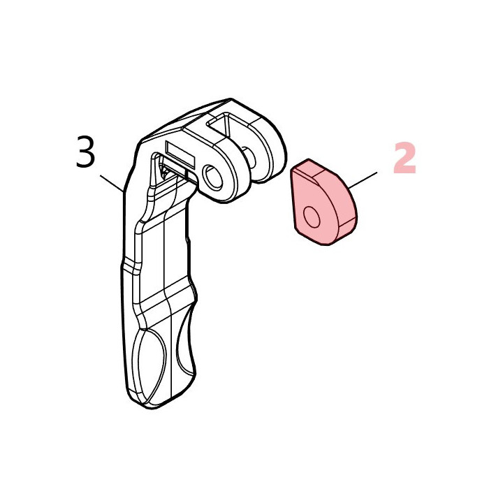 Plaque de rotation levier Makita DTM41, DTM51, DTM53, TM3010C - 313268-2