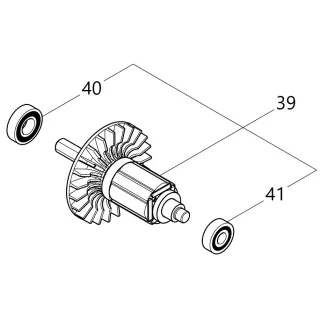 Rotor boulonneuse Makita DTW1001, DTW1002, DTW1004 - 519592-3