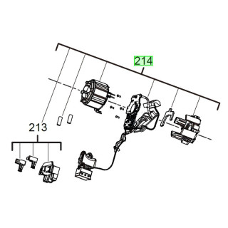 Contrôleur + stator + interrupteur AEG BBH18BL - 4931466560