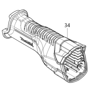 Protection isolante scie sabre Makita DJR186 - 424768-8