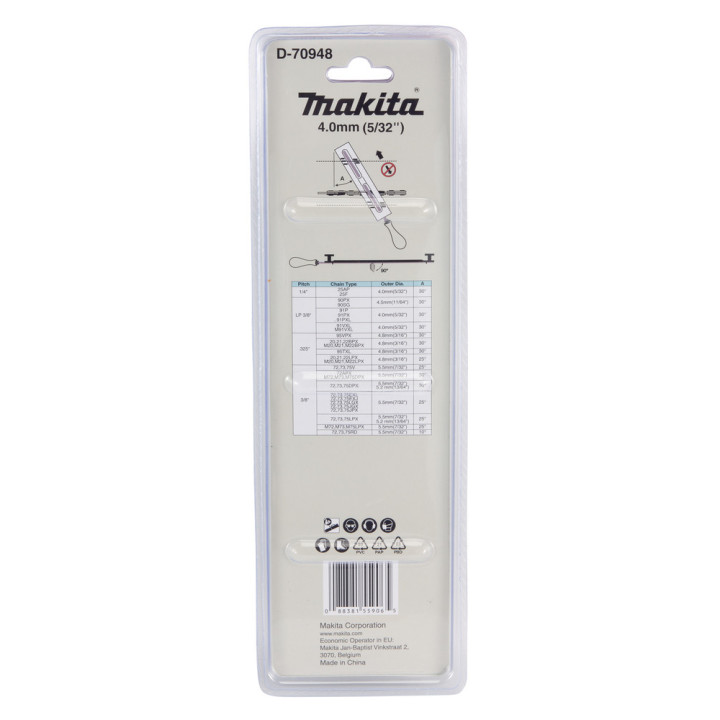 Lime et porte lime Ø 4,0 mm - Makita - D-70948