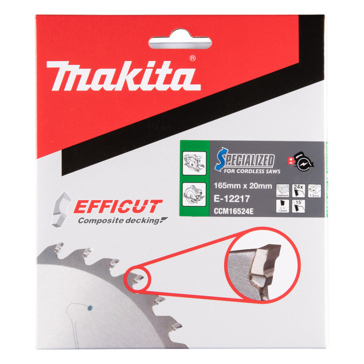 Lame circulaire bois/composite 165x20mm 24D - Makita
