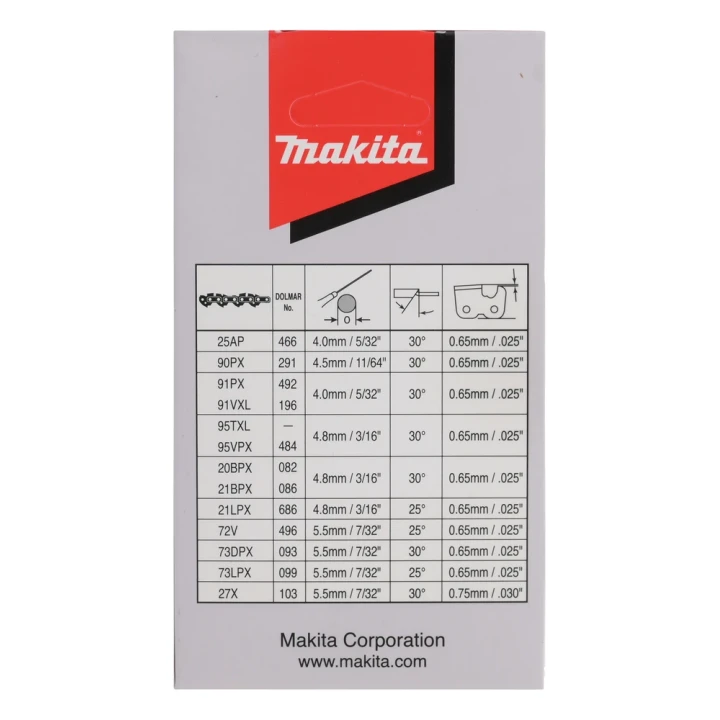 Chaîne 30 cm 90PX 3/8’’ 1,1 mm 46 maillons - Makita - 191H01-8