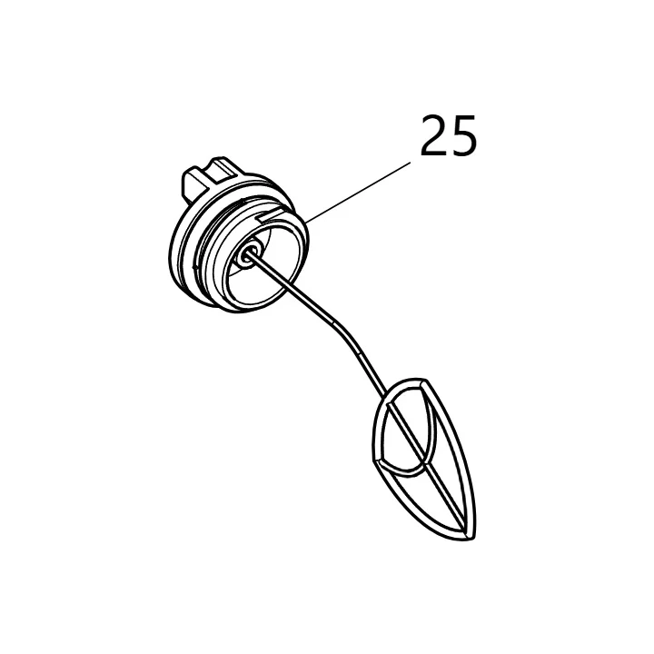 Bouchon de réservoir d'huile de chaîne - AS3835, AS3935, DUA200, DUC353, DUC355 - Makita/Dolmar