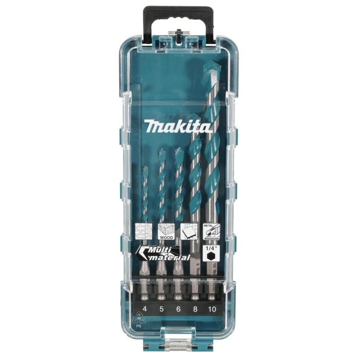 Coffret 5 forets Multi-matériaux HEXA 1/4" - Makita - E-16732