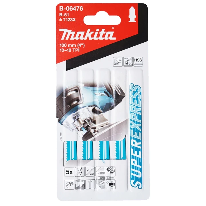 Lames de scie sauteuse Makita B-51 pour métal et inox - B-06476