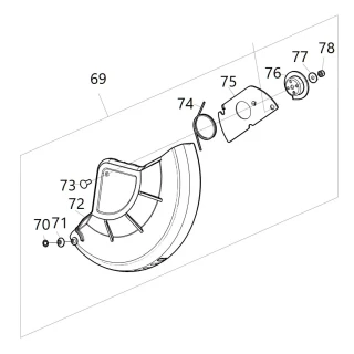 Carter de lame complet Makita scie LS0816F - JM00000502