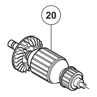 Induit Hitachi CM 9SR, G 23SR - 360762E