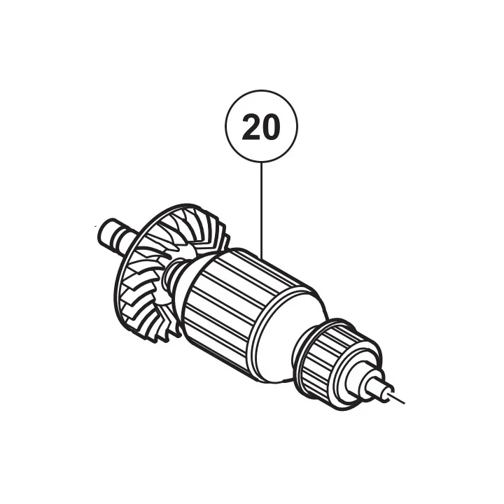 Induit Hitachi CM 9SR, G 23SR - 360762E