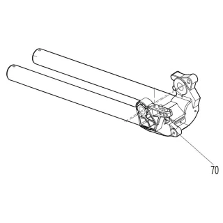 Tube coulissant, fixation lame carter Makita LS1018L - JM23100342