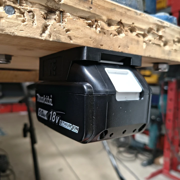 Porte batterie Makita 18V LXT - Support mural batterie Makita 18V