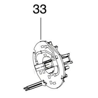 Couronne porte charbons avec 4 charbons Milwaukee M18 BIW12, M18 BIW38 - 4931436067