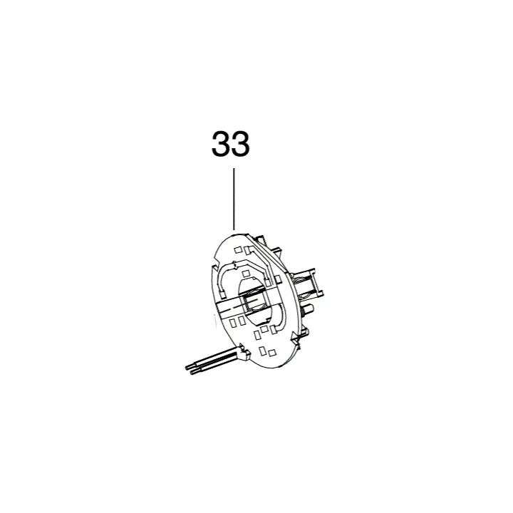 Couronne porte charbons avec 4 charbons Milwaukee M18 BIW12, M18 BIW38 - 4931436067