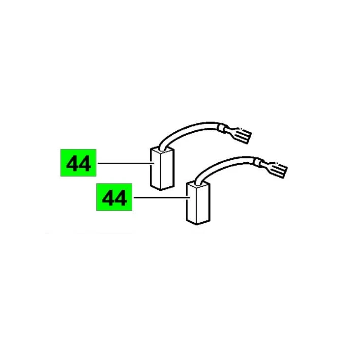 Jeu de charbons Protool AGP 115, AGP 125, BSP 85 E, RGP 3 - 627001