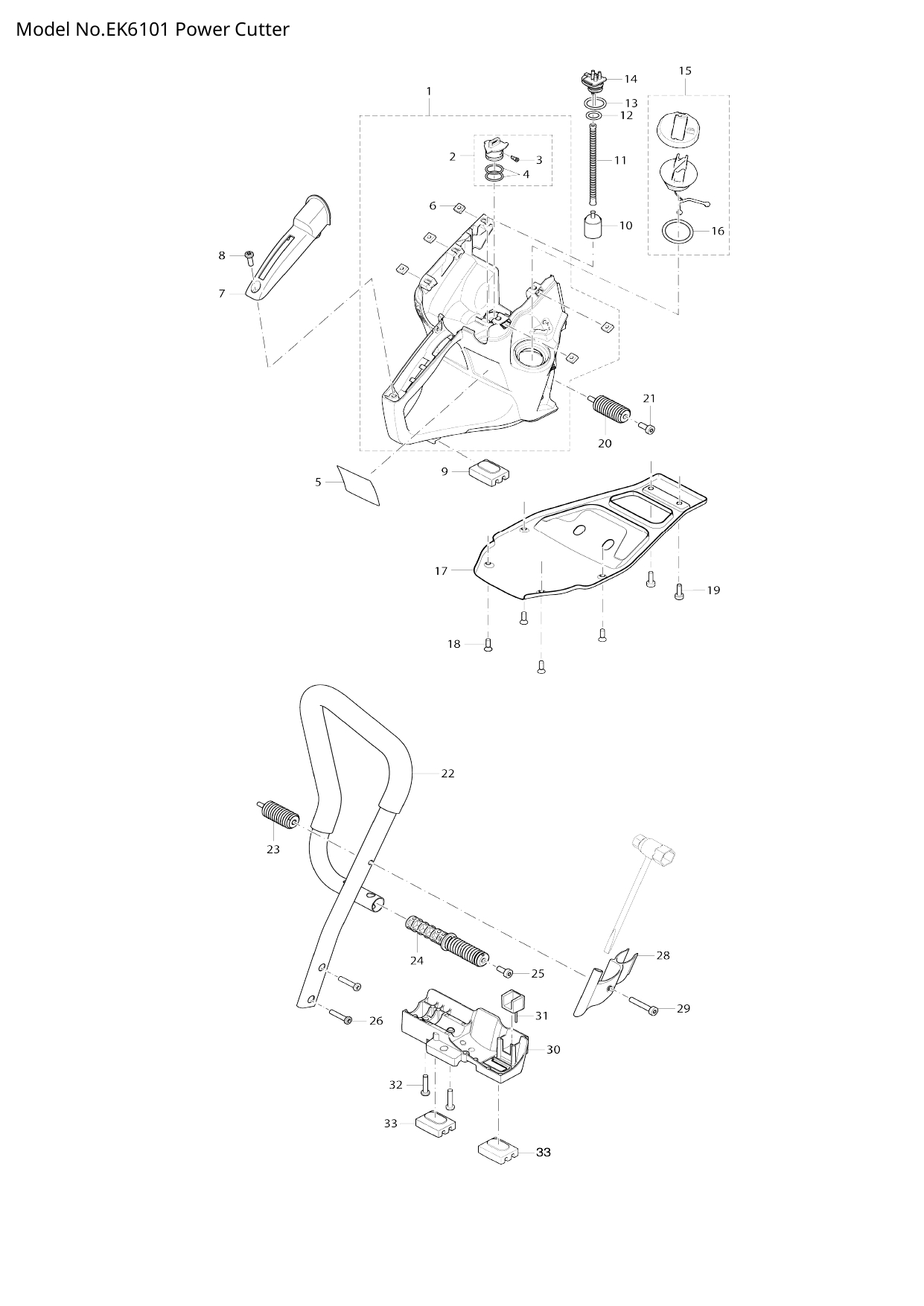 Pièces détachées découpeuse Makita EK6101
