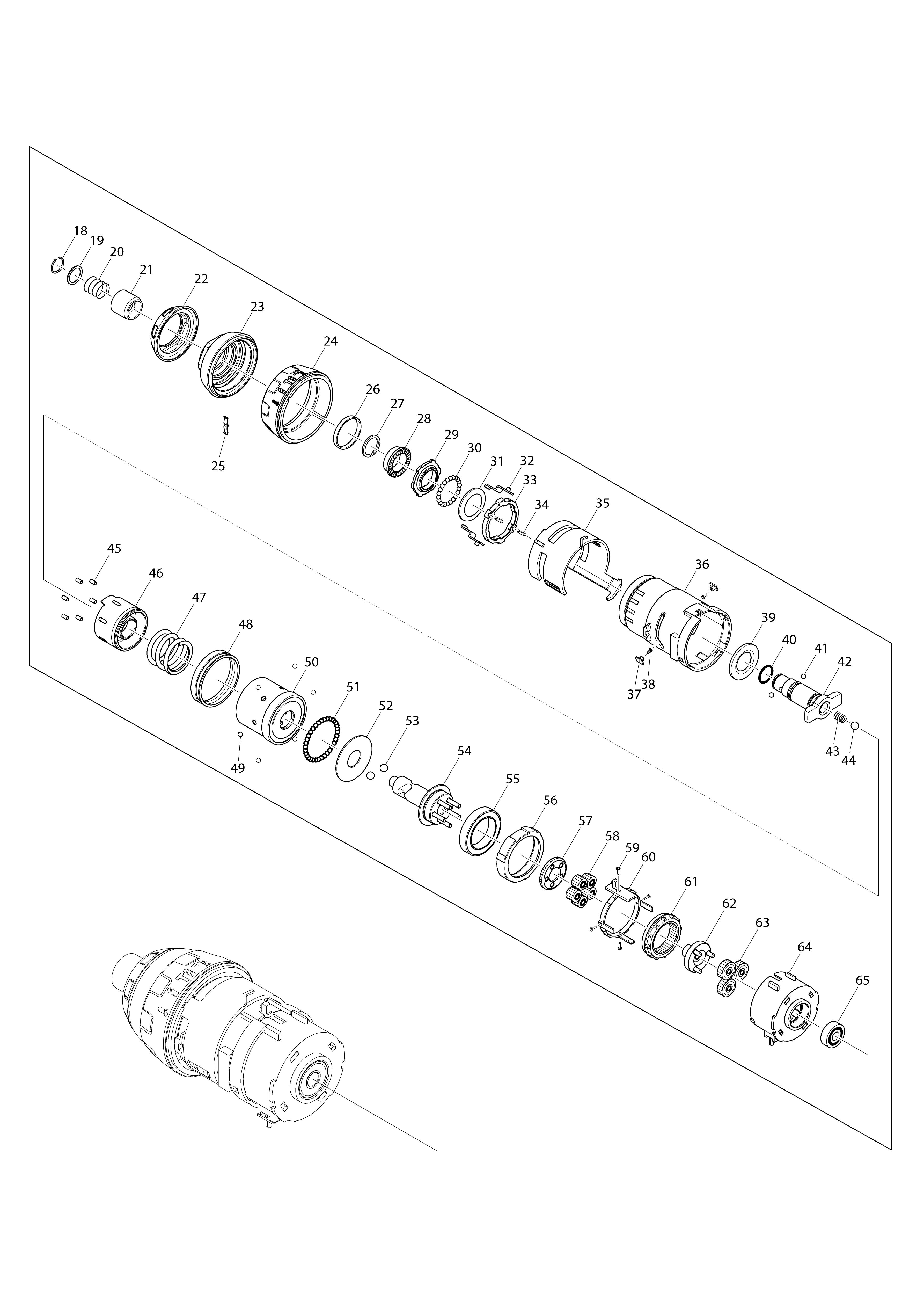 Pièces détachées Perceuse visseuse 4 fonctions Makita DTP141