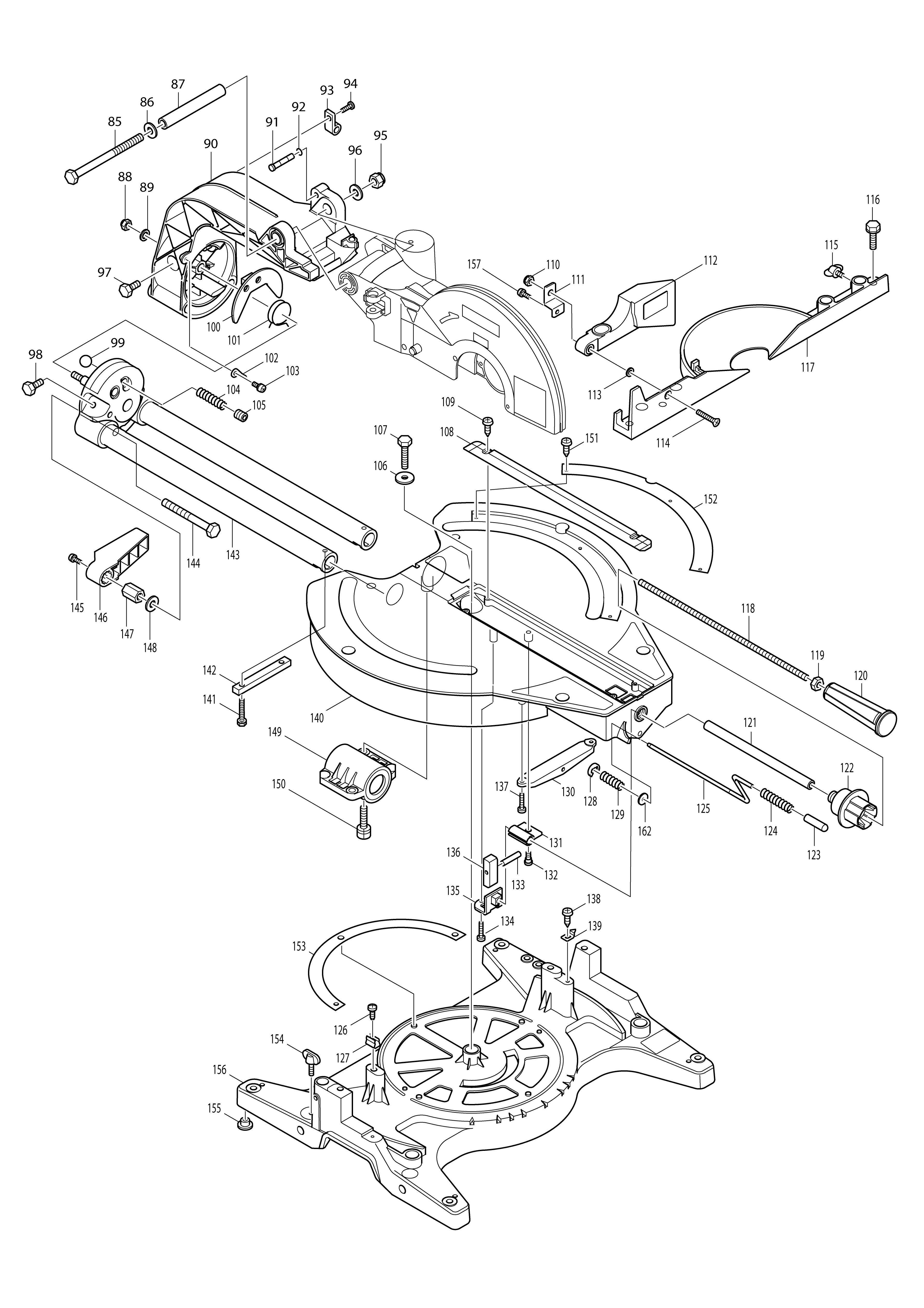 Pièces détachées Scie à onglets Makita LS1013
