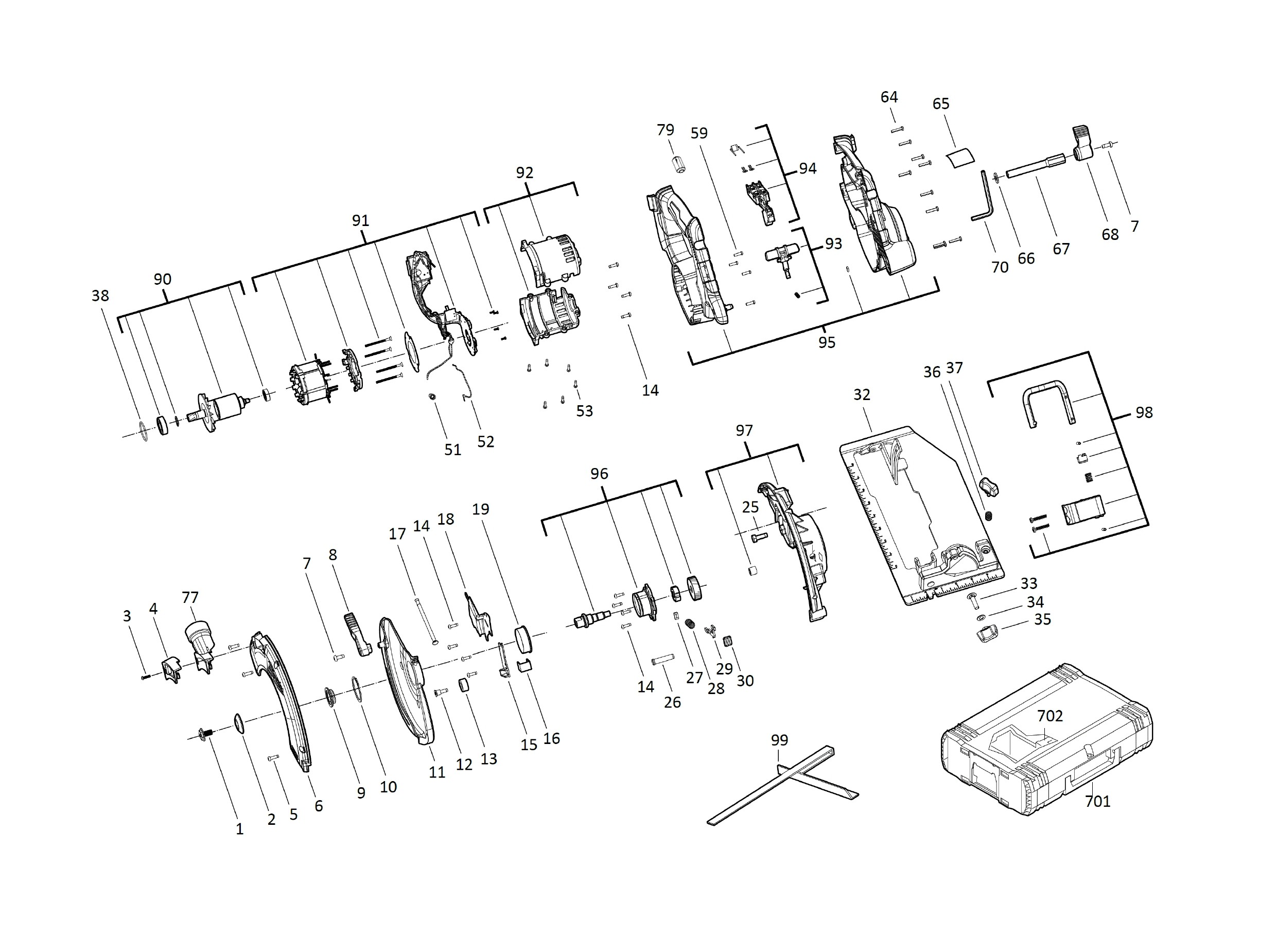 Pièces détachées Scie circulaire Milwaukee M18 BLCS66 - 467920