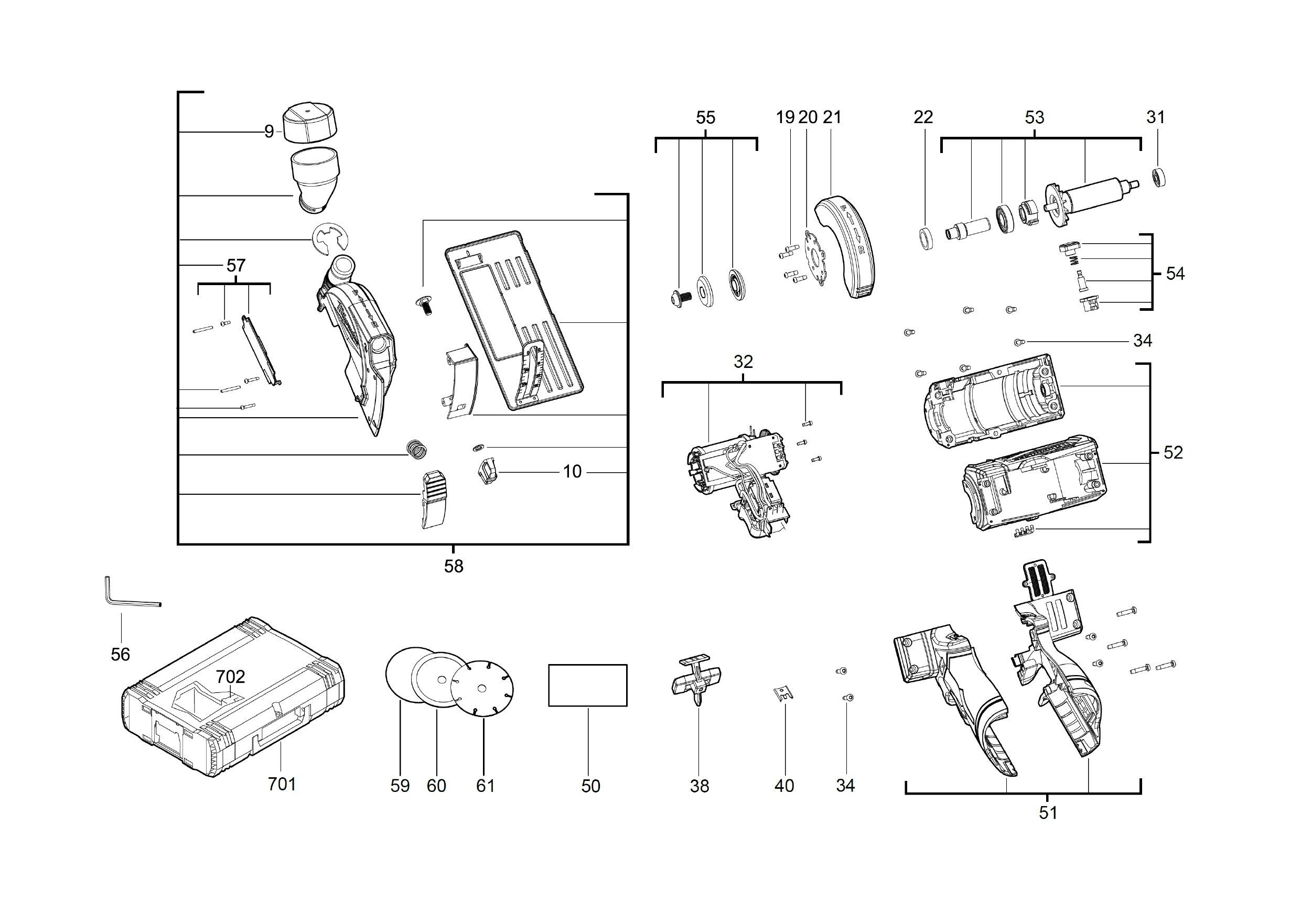 Pièces détachées Meuleuse d'angle Milwaukee M12 FCOT - 467985