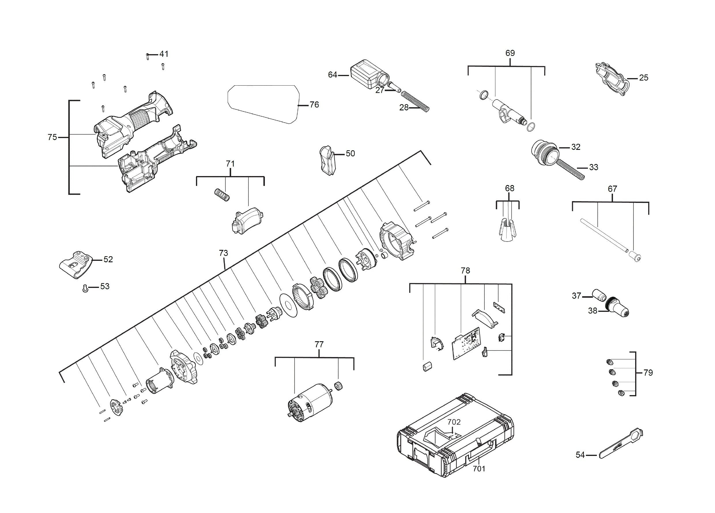 Pièces détachées Riveteuse Milwaukee M12 BPRT - 467073