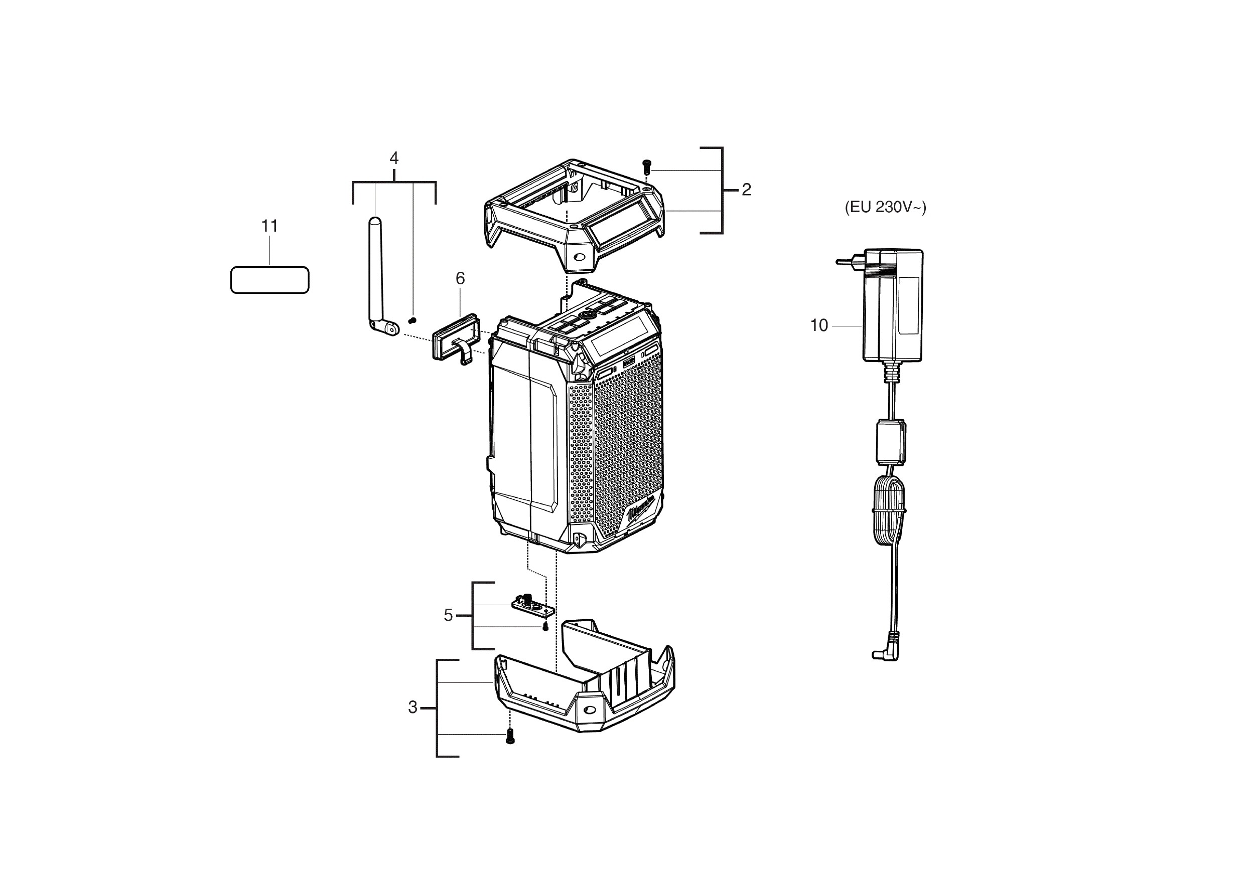 Pièces détachées Radio Milwaukee M12 RCDAB+ - 474894