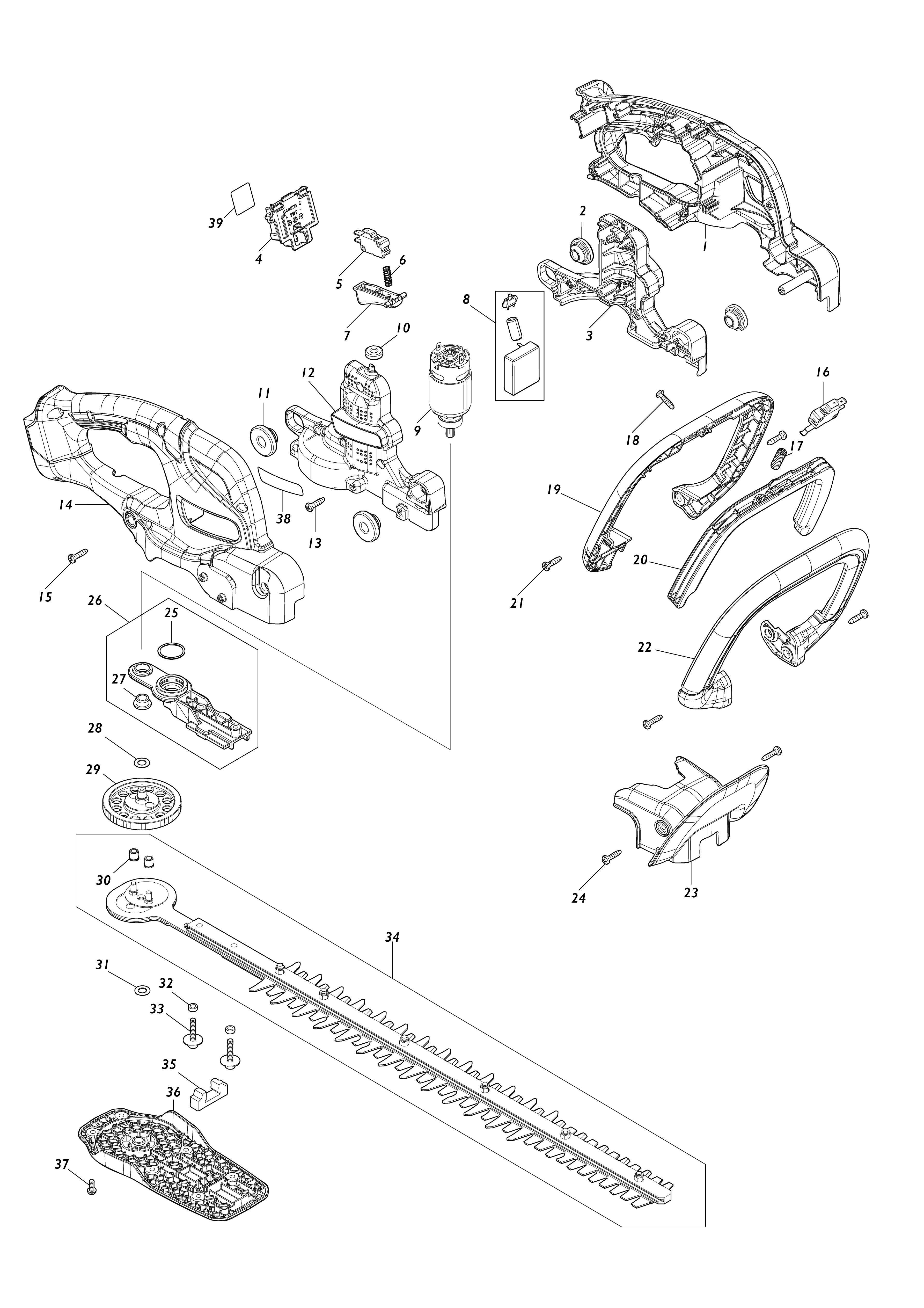 Pièces détachées Taille-haie Makita DUH507