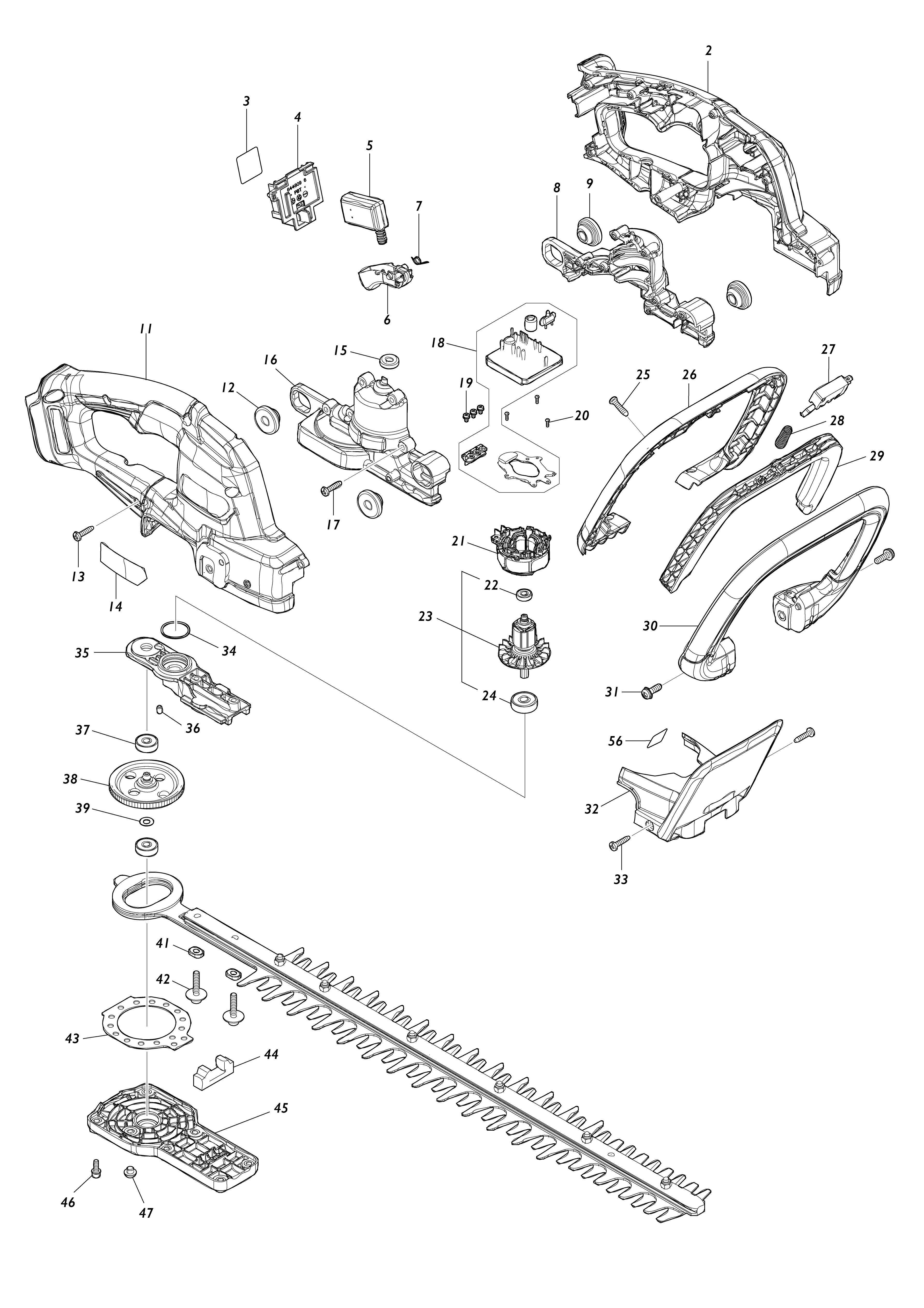 Pièces détachées Taille-haie Makita DUH506