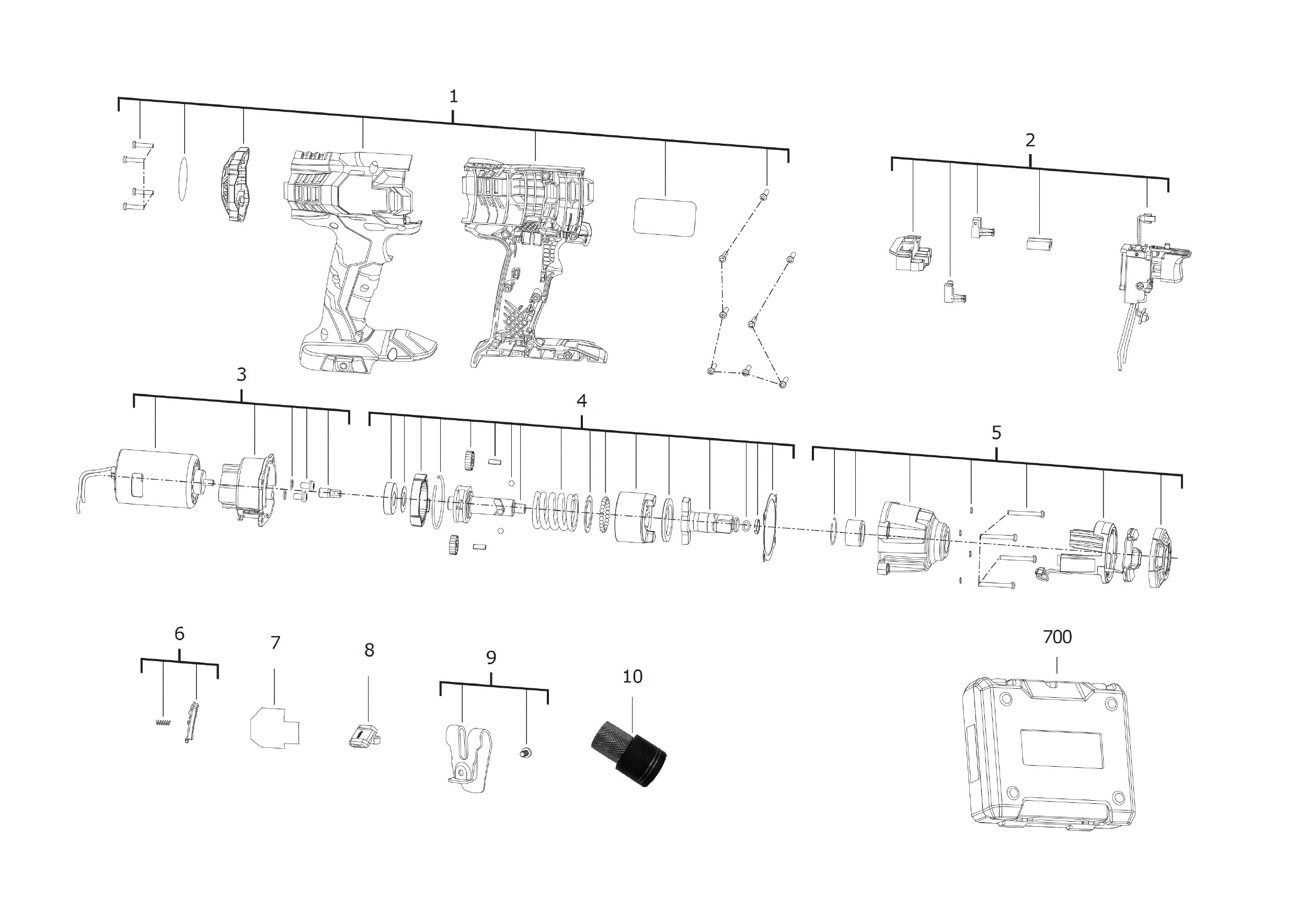 Pièces détachées Boulonneuse AEG BSS 18C 12Z - 474048