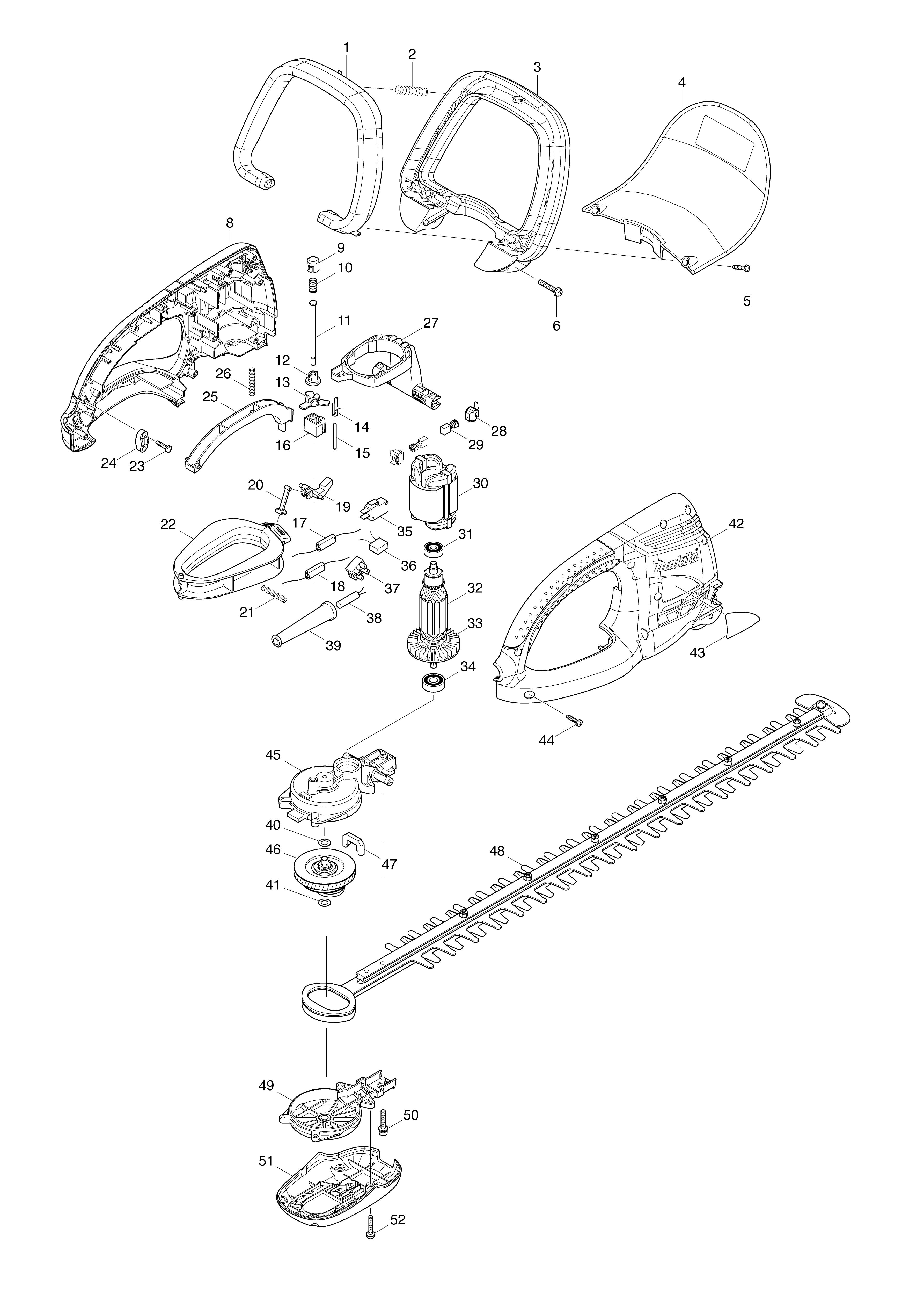 Pièces détachées Taille-Haie électrique Makita UH6570