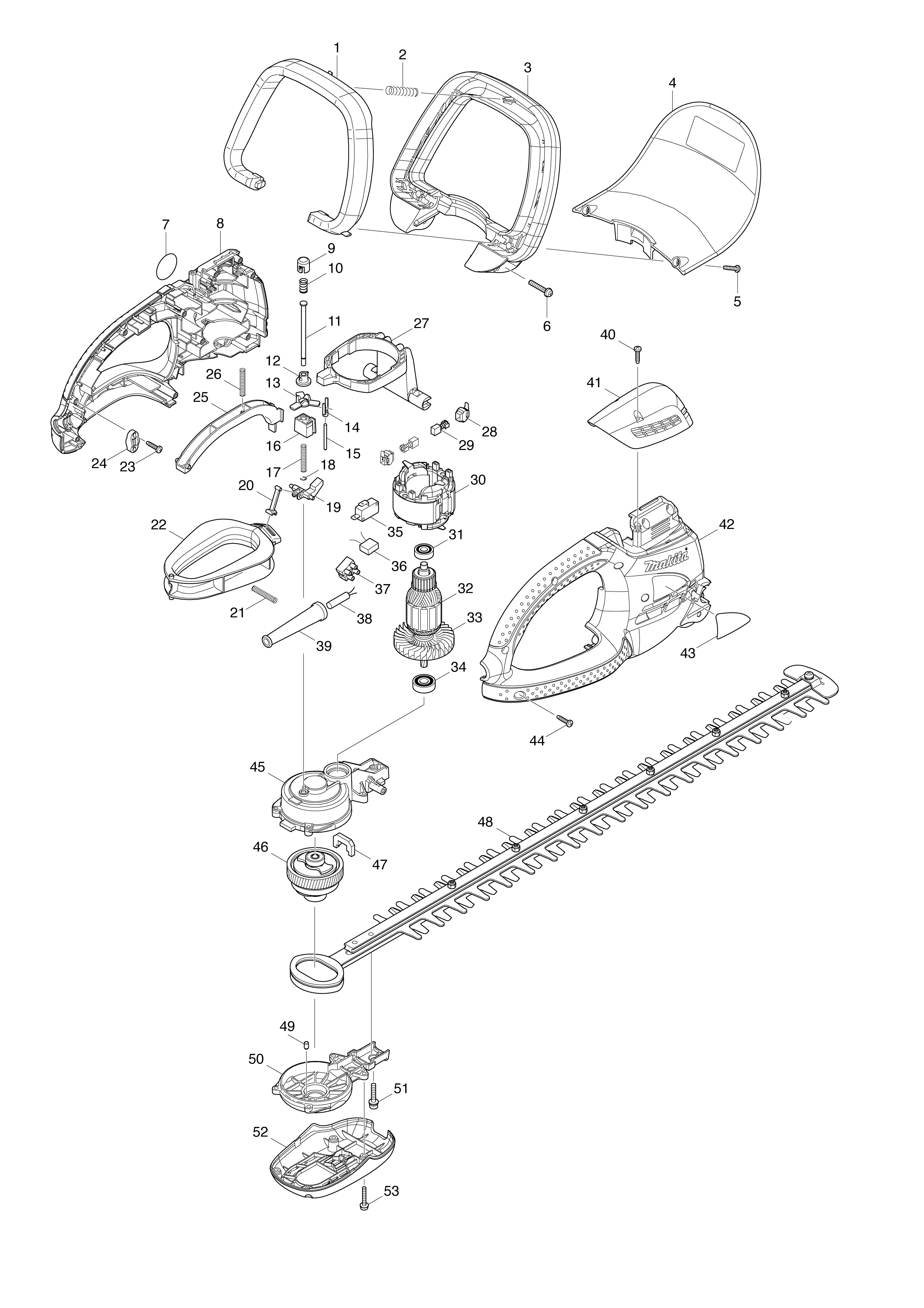Pièces détachées Taille-Haie électrique Makita UH6580