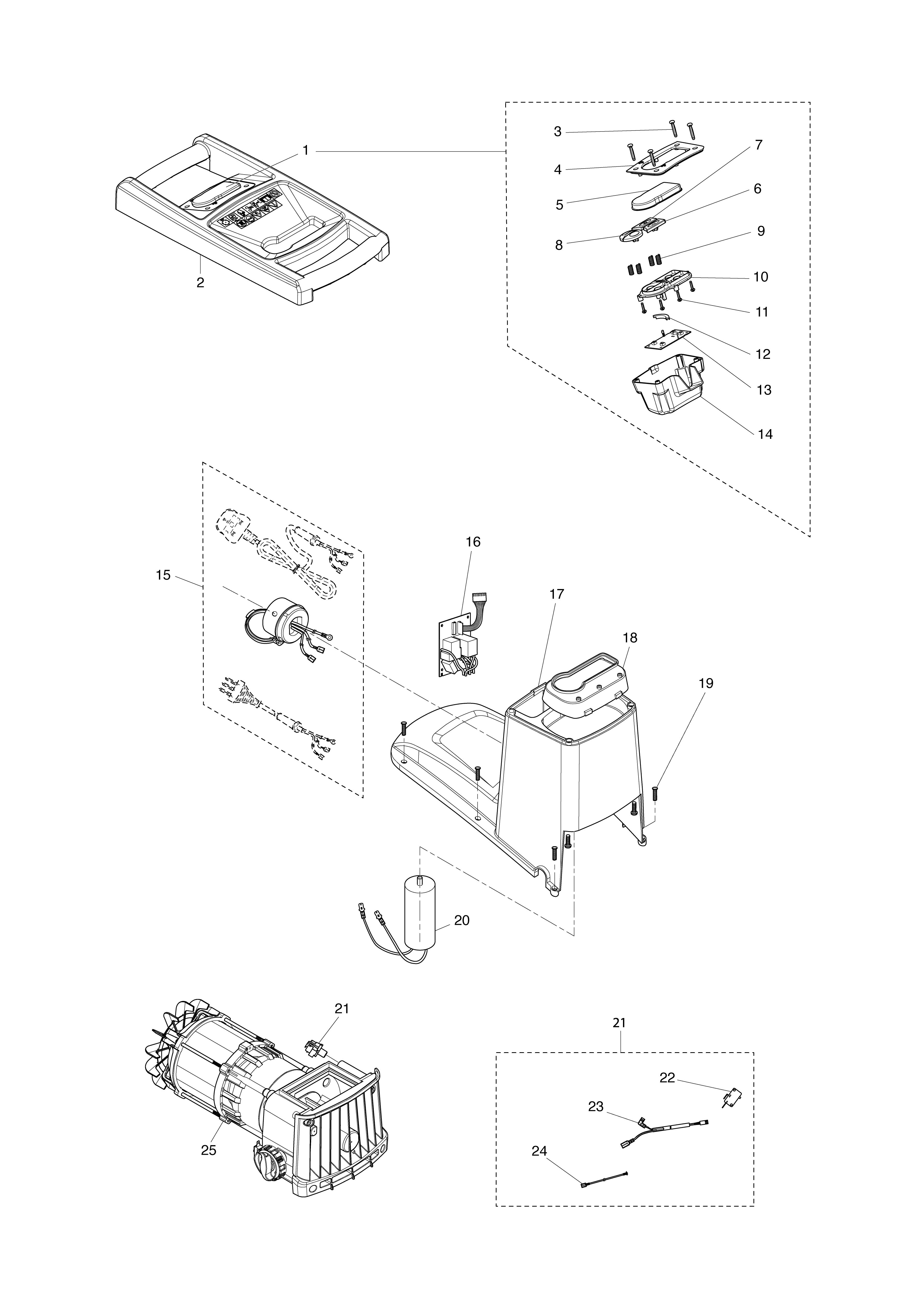 Pièces détachées Broyeur électrique Makita UD2500