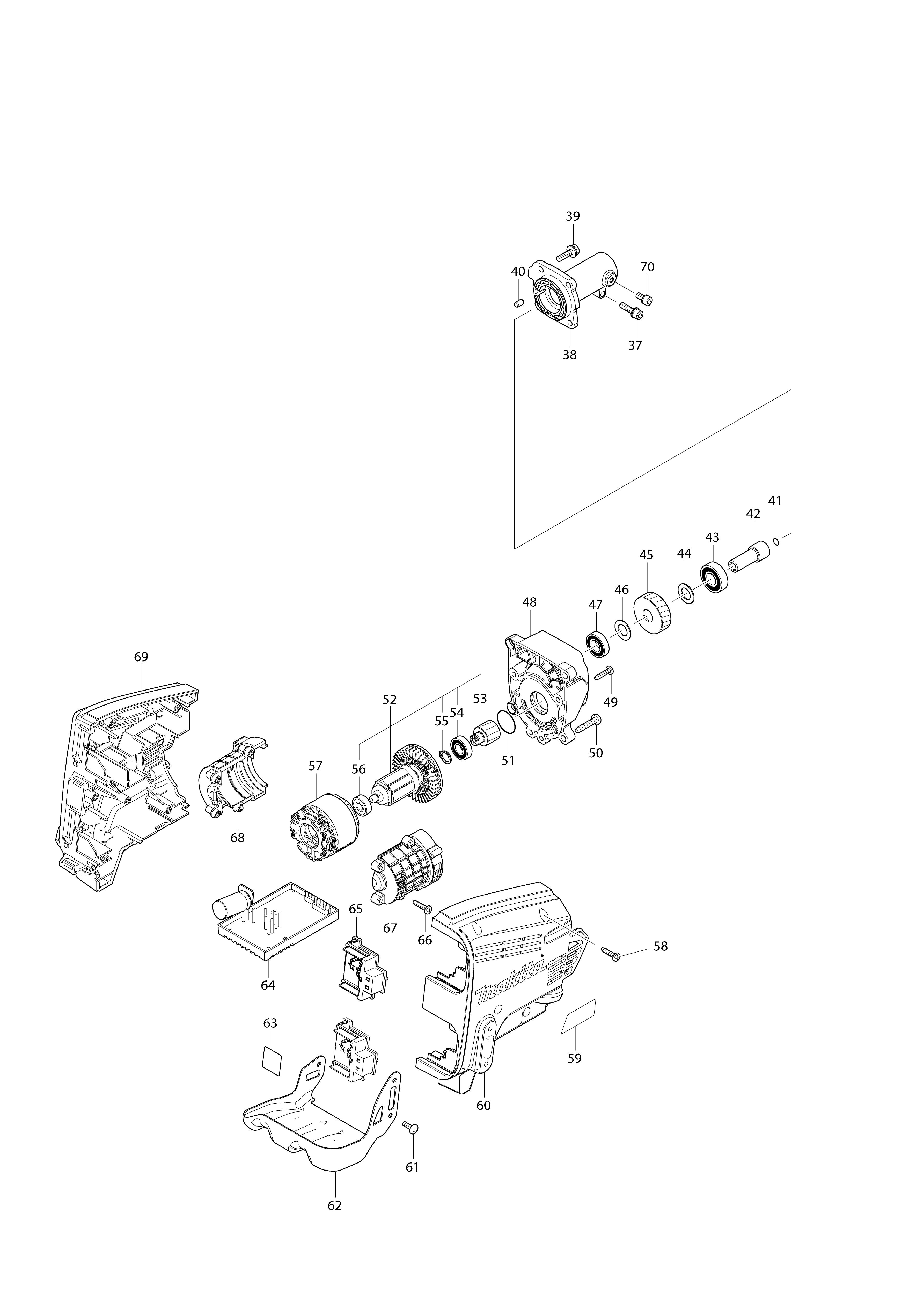 Pièces détachées Outils multifonction Makita DUX60