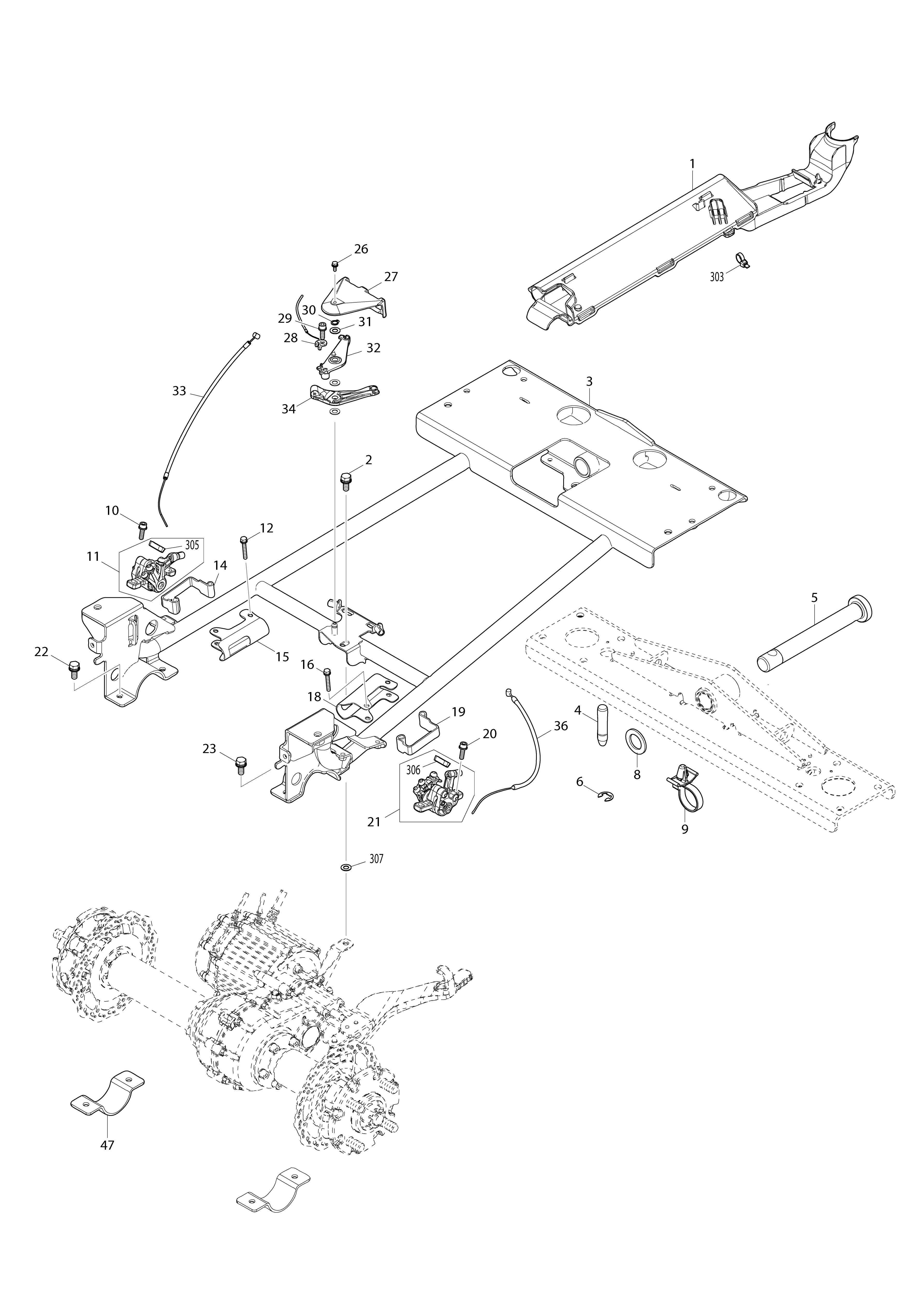 Pièces détachées Brouette à assistance Makita DCU601