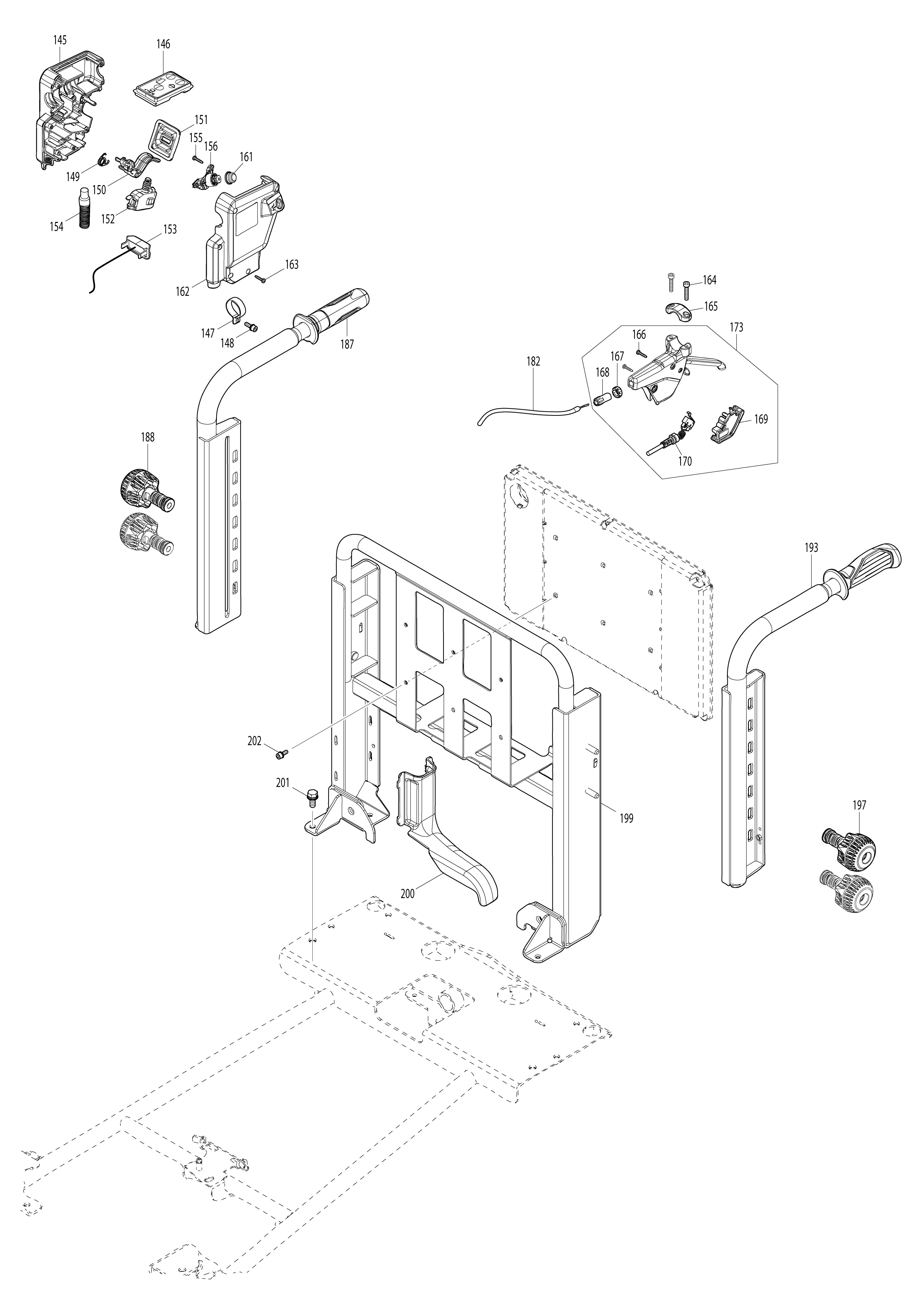 Pièces détachées Brouette à assistance Makita DCU601