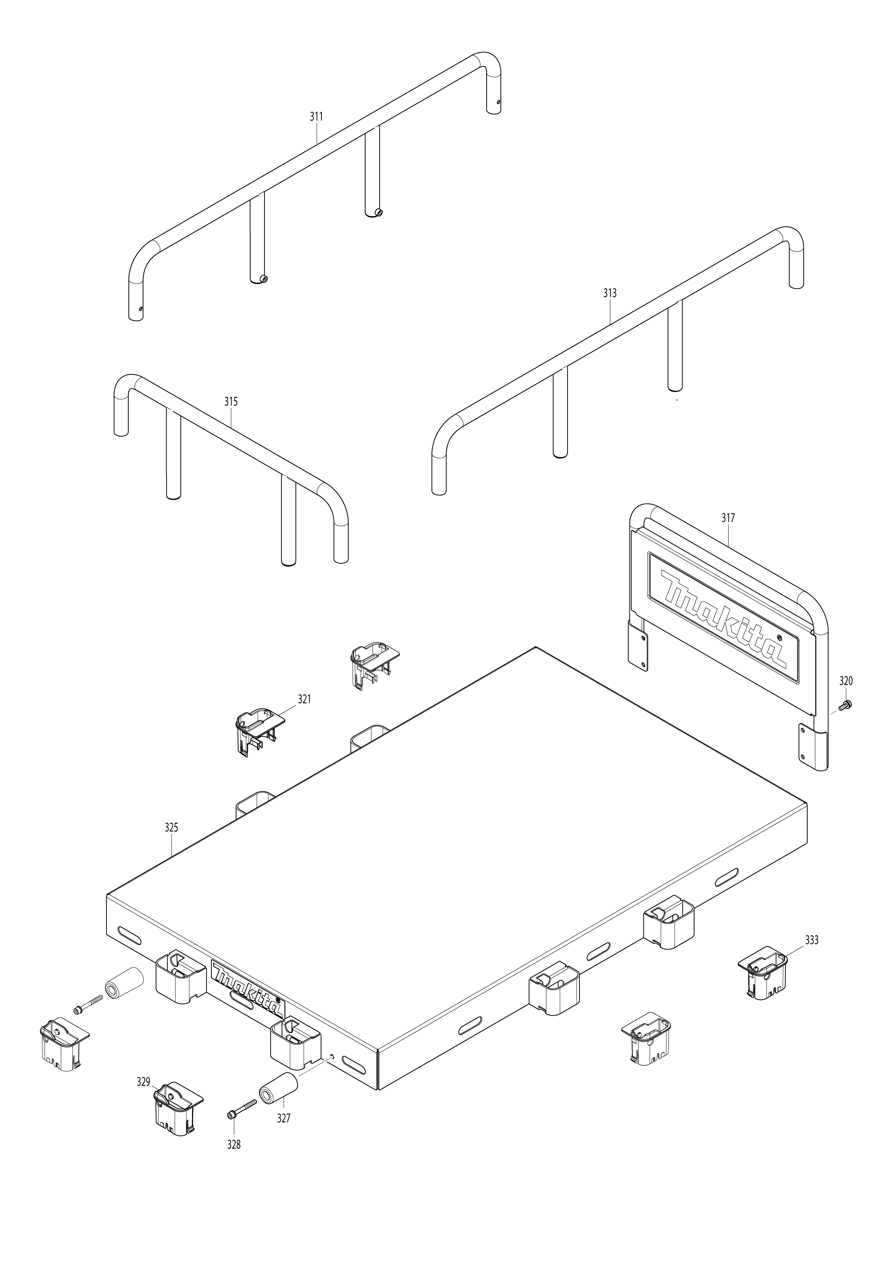 Pièces détachées Brouette à assistance Makita DCU601