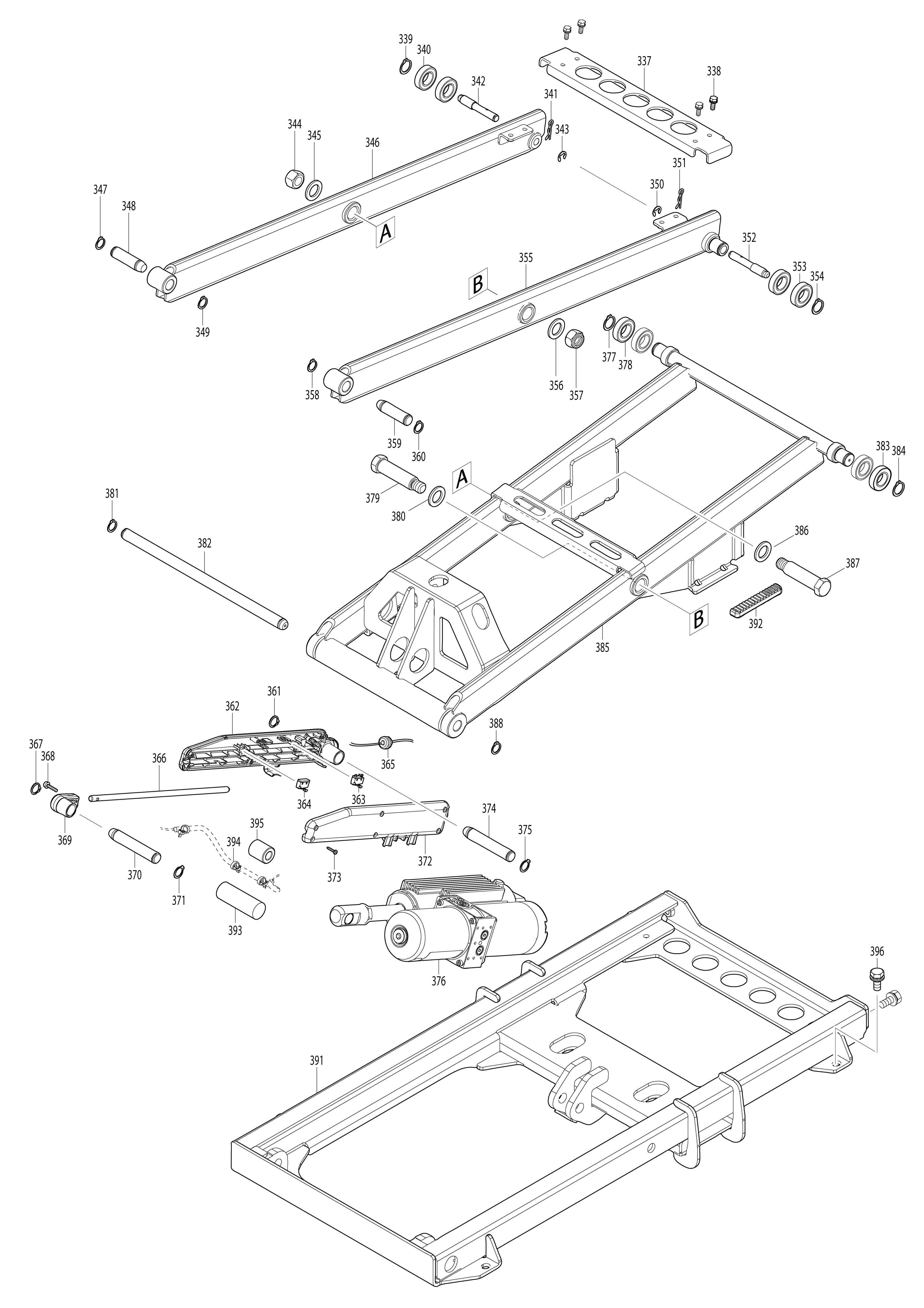 Pièces détachées Brouette à assistance Makita DCU601