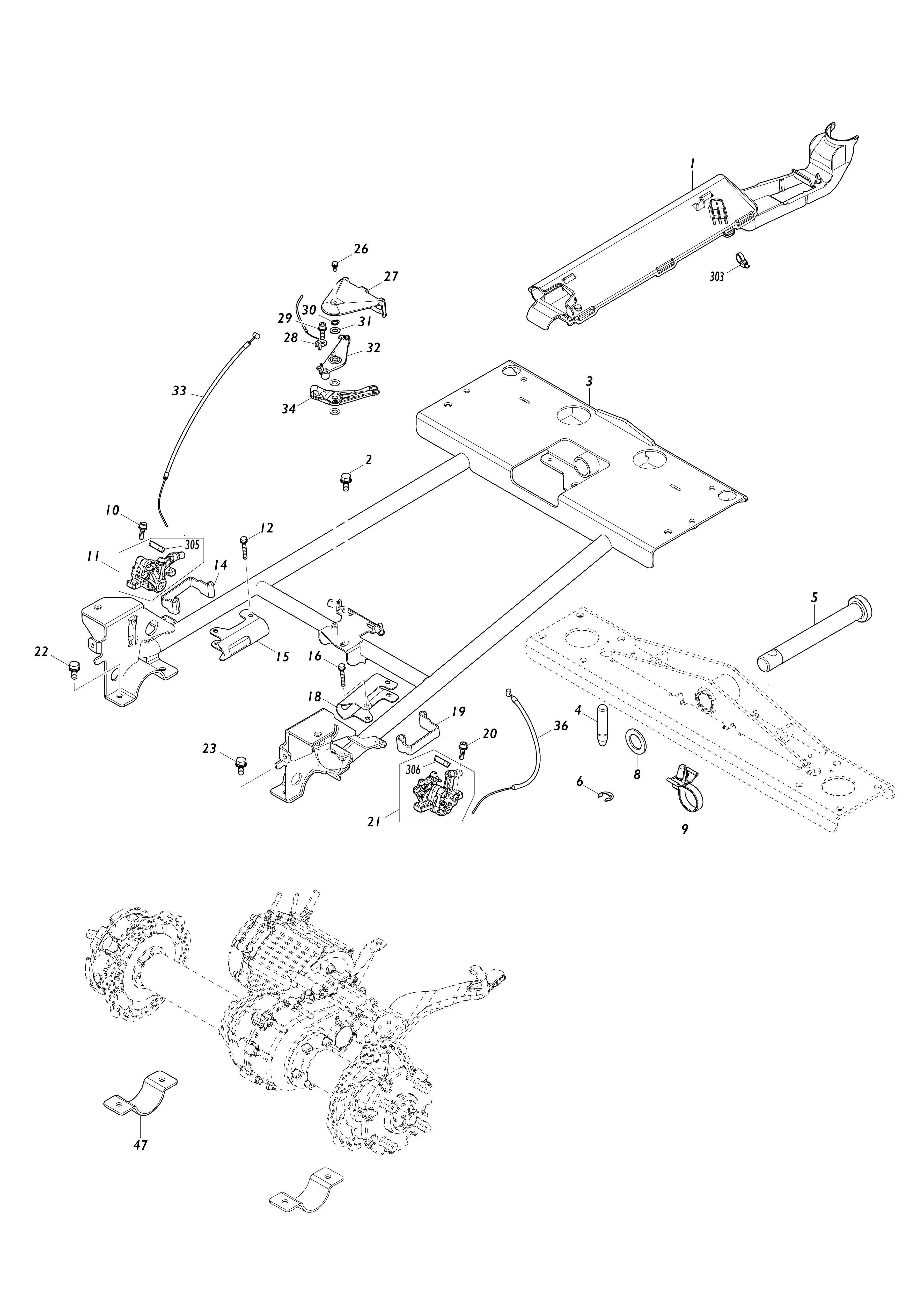 Pièces détachées Brouette à assistance Makita DCU603