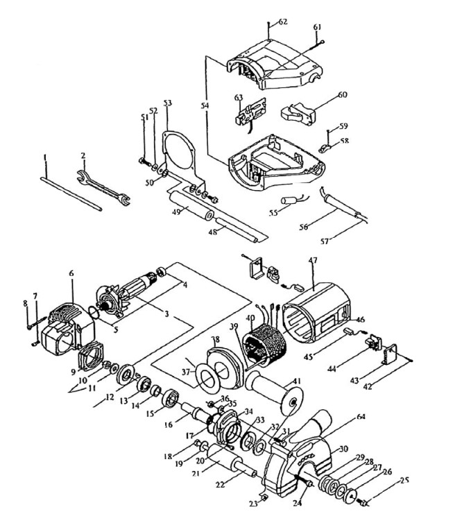Pièces détachées rainureuse Makita SG150